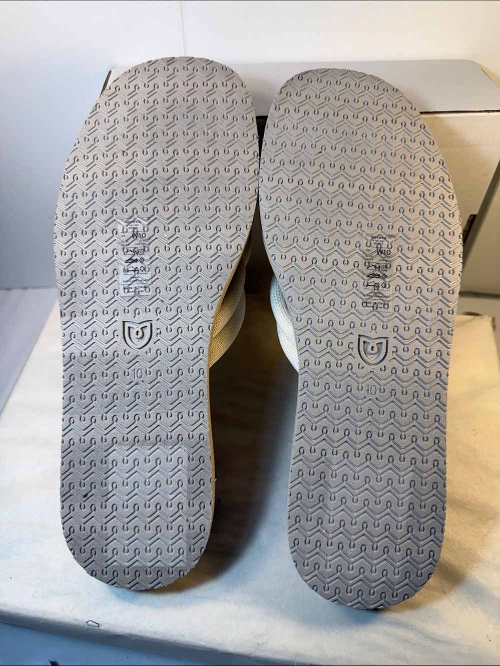 Rothy's Cream Braided Knot Slide Sandals - Picture 3 of 4